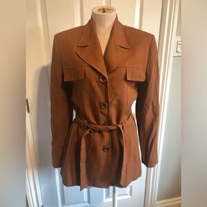 Vintage Debbie Shuchat for Como Women's Brown Belted Jacket